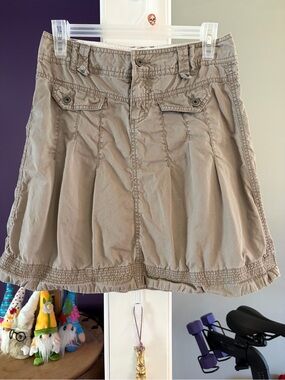 Smart Set Khaki/Beige Casual Skirt